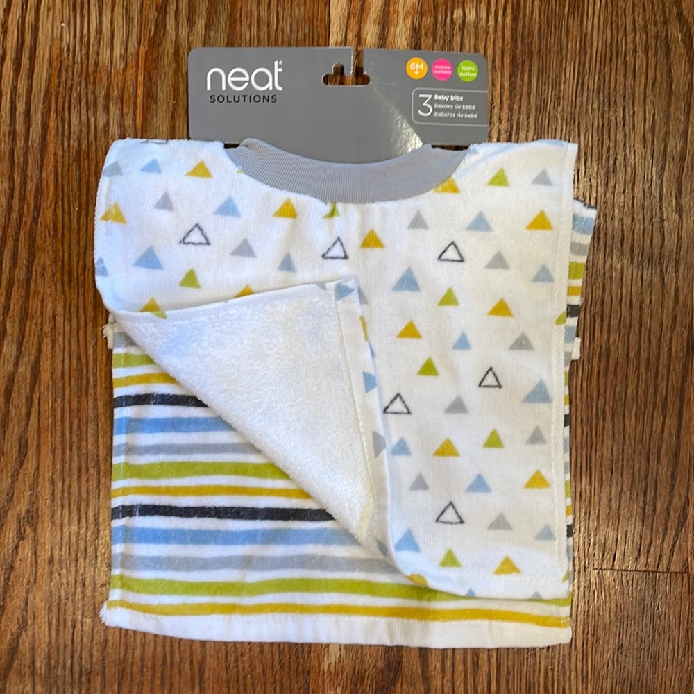 Neat solutions 2 baby bibs (original package had 3)